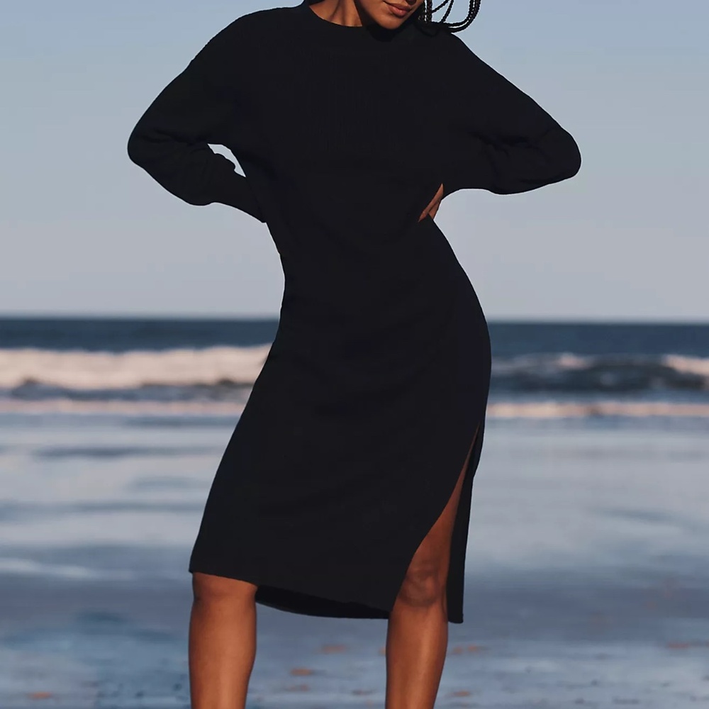 Free People Beach Hatteras Midi Dress (Black)